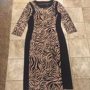 Maggy London Zebra Print Dress Size 14